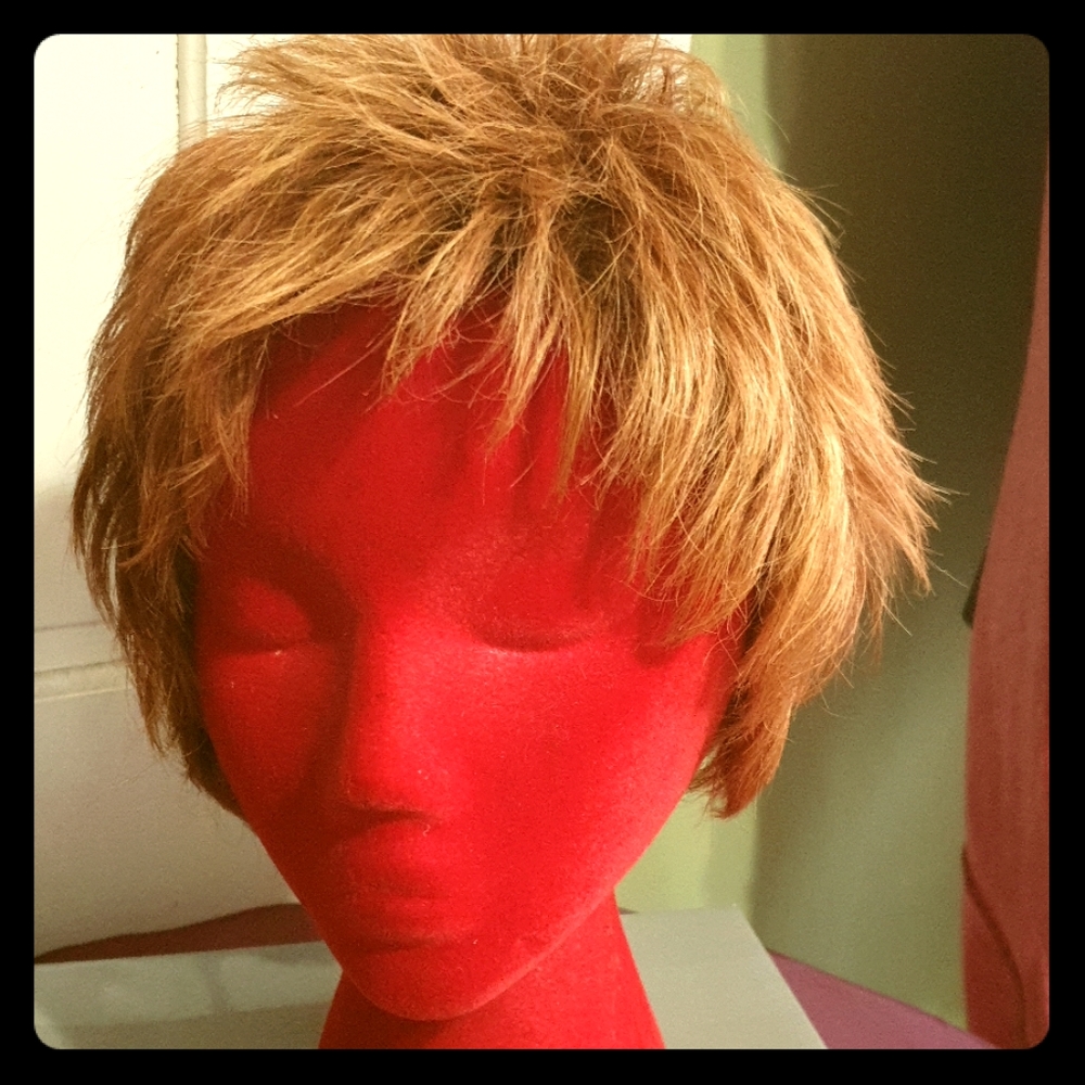Raquel Welch pixie style red wig synthetic